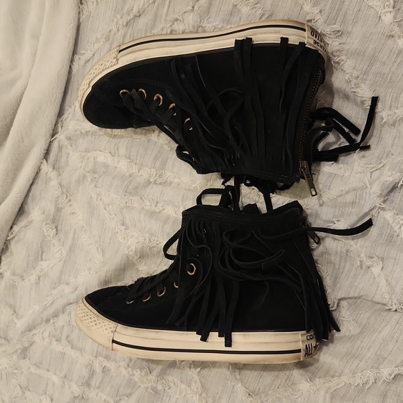 Converse Black Fringe High-Top Women's Shoes size 7! - Picture 9 of 9